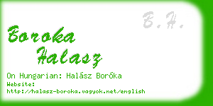 boroka halasz business card